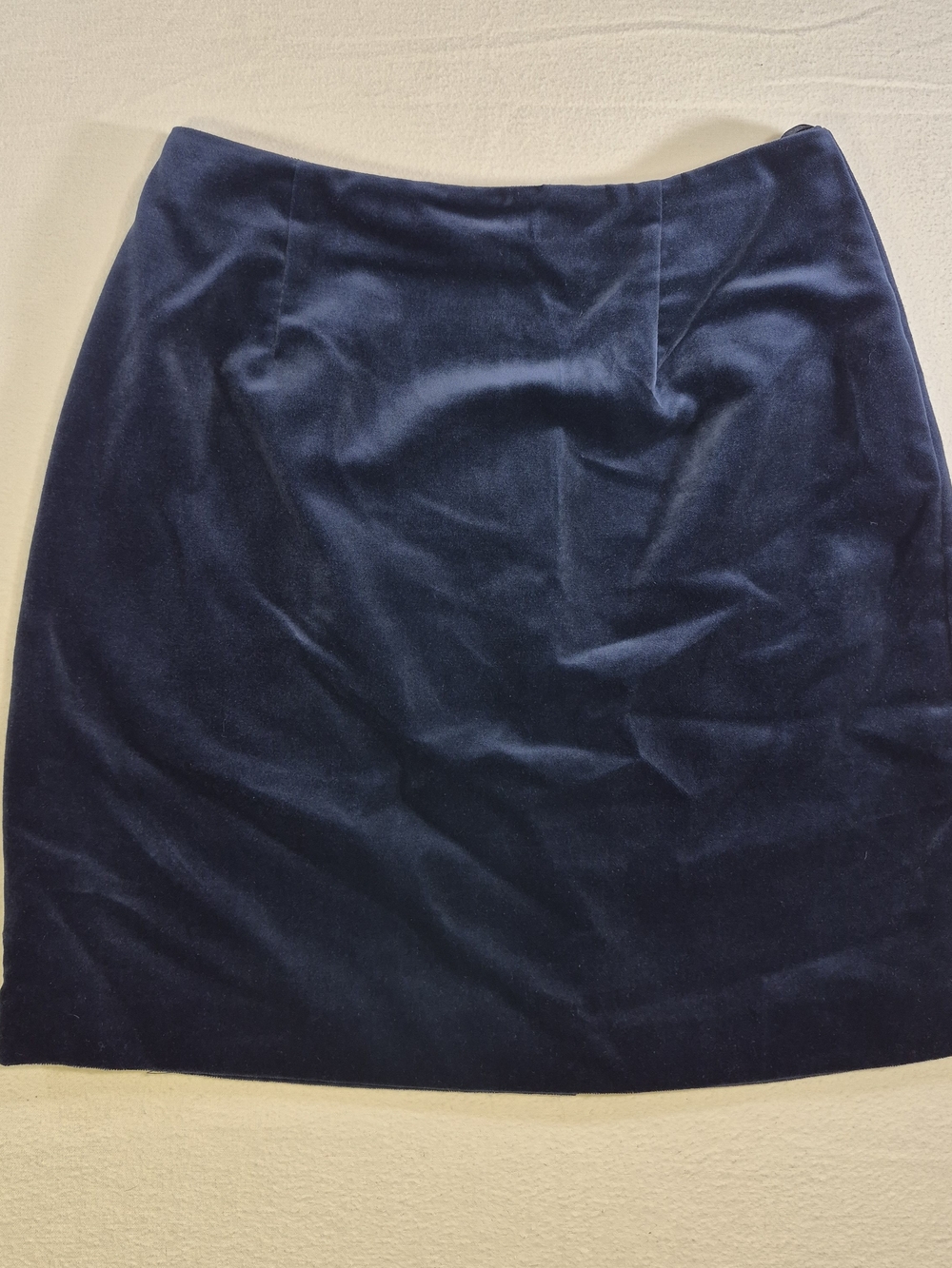 Hugo Buscati Deep Navy Velvet Mini Skirt
